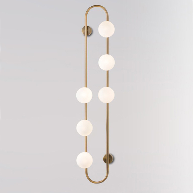 Бра HOOP WALL Lamp Gold 6 Золотой Белый в Воронеже | Loft Concept 