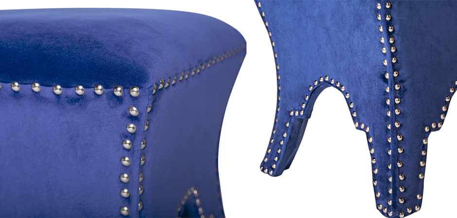 Пуф Pouf Blue Velor Пуф Pouf Blue Velor - Loft-Concept в Воронеже