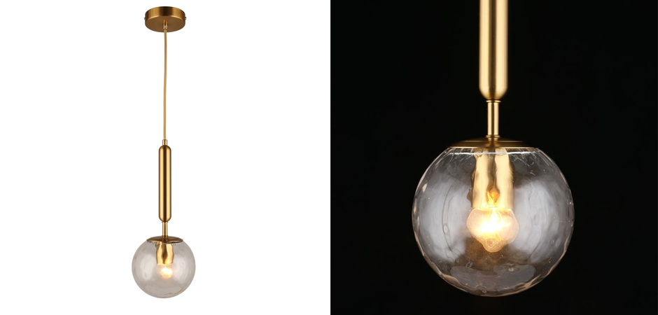 Подвесной светильник Bubble Glass с рельефным стеклом Подвесной светильник Bubble Glass с рельефным стеклом - Loft-Concept в Воронеже