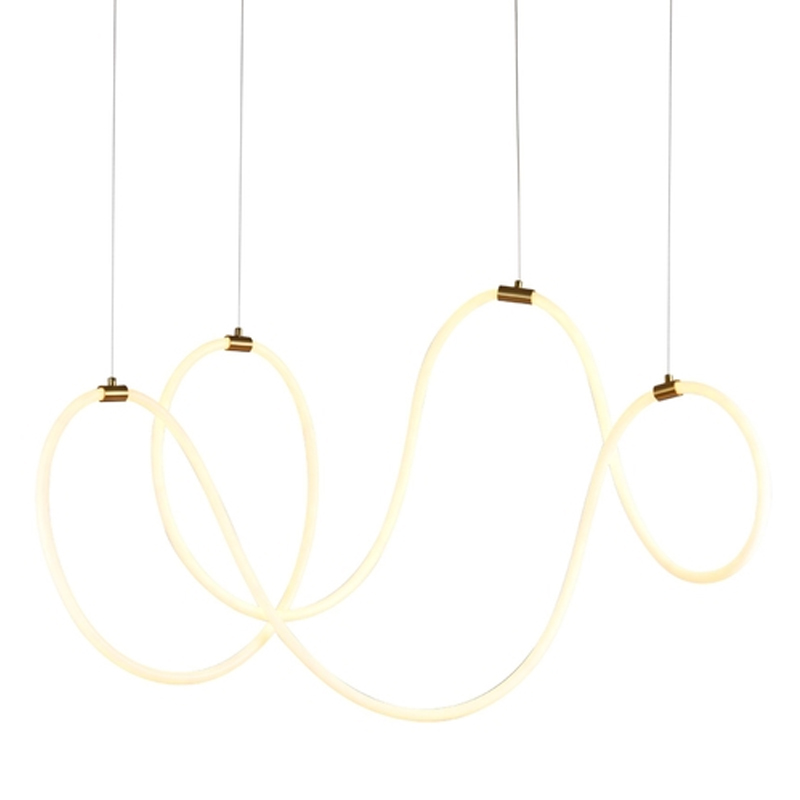 Подвесной светильник с плавными светодиодными линиями Luke Lampco Tracer Lamp Медь Белый Черный Подвесной светильник с плавными светодиодными линиями Luke Lampco Tracer Lamp Медь Белый Черный в Воронеже | Loft Concept