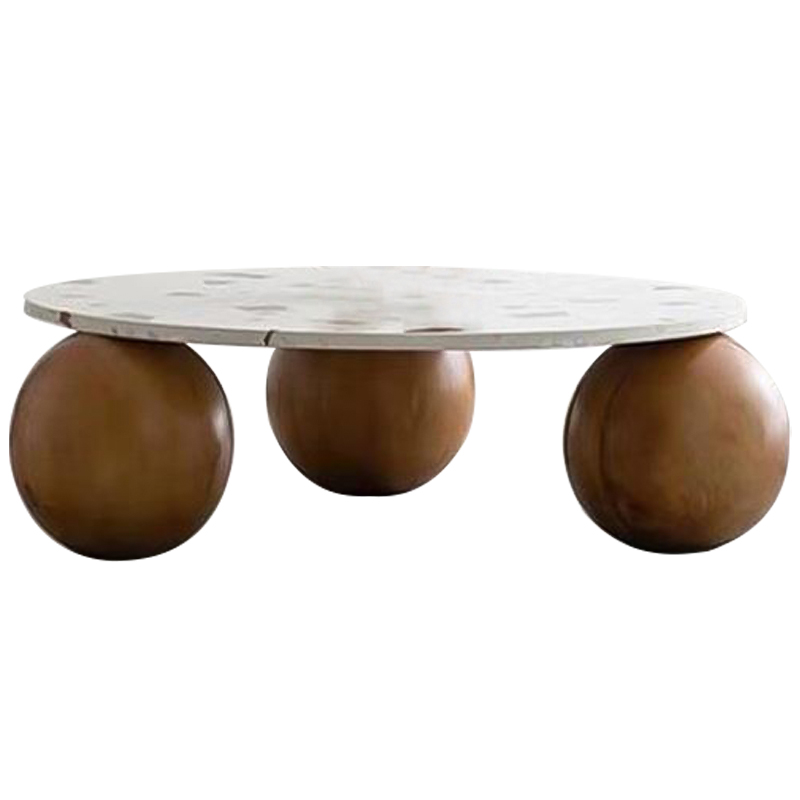 Кофейный стол Oliver Wooden Forms Coffee Table Коричневый Белый в Воронеже | Loft Concept 