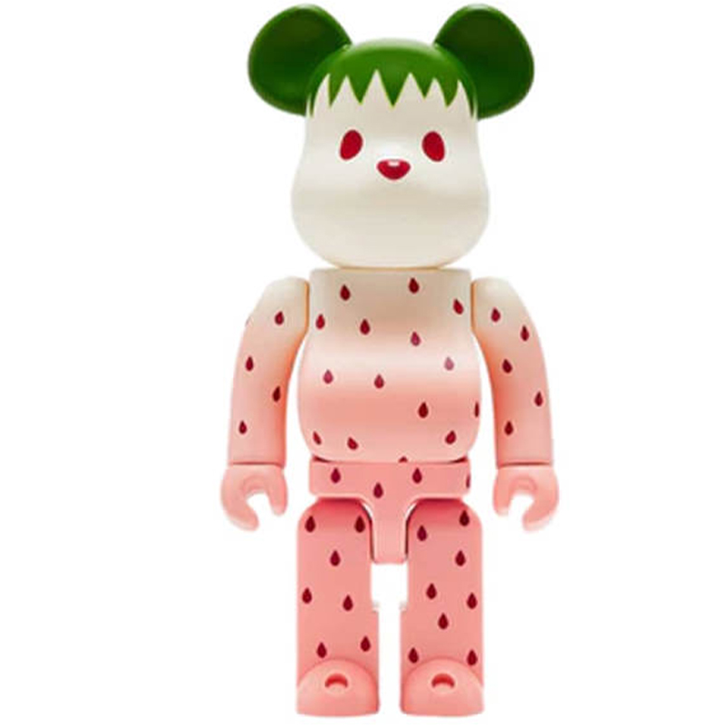 Статуэтка Bearbrick Strawberry Белый Розовый Зеленый в Воронеже | Loft Concept 