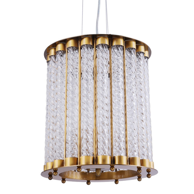 Люстра Lantern Tiziano Chandelier bronze D25 Бронза Прозрачное Стекло в Воронеже | Loft Concept 