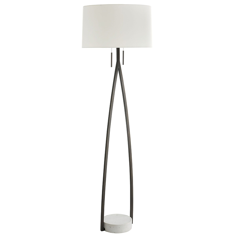 Торшер Arteriors KENNA FLOOR LAMP Черный Белый в Воронеже | Loft Concept 