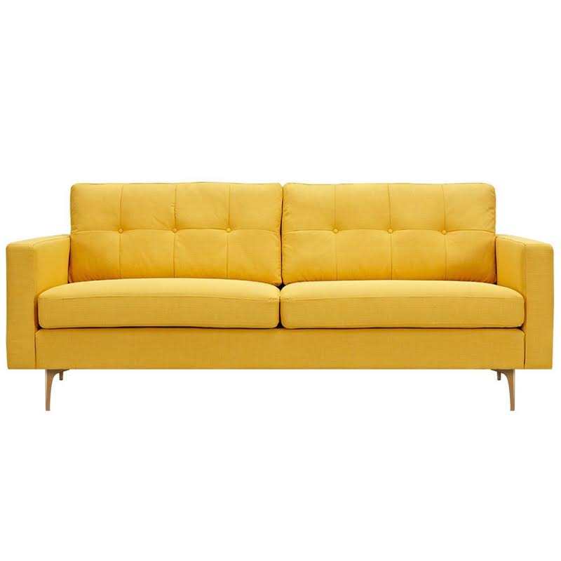 Диван Papaya Yellow Greta Sofa Диван желтая шерсть Желтый в Воронеже | Loft Concept 