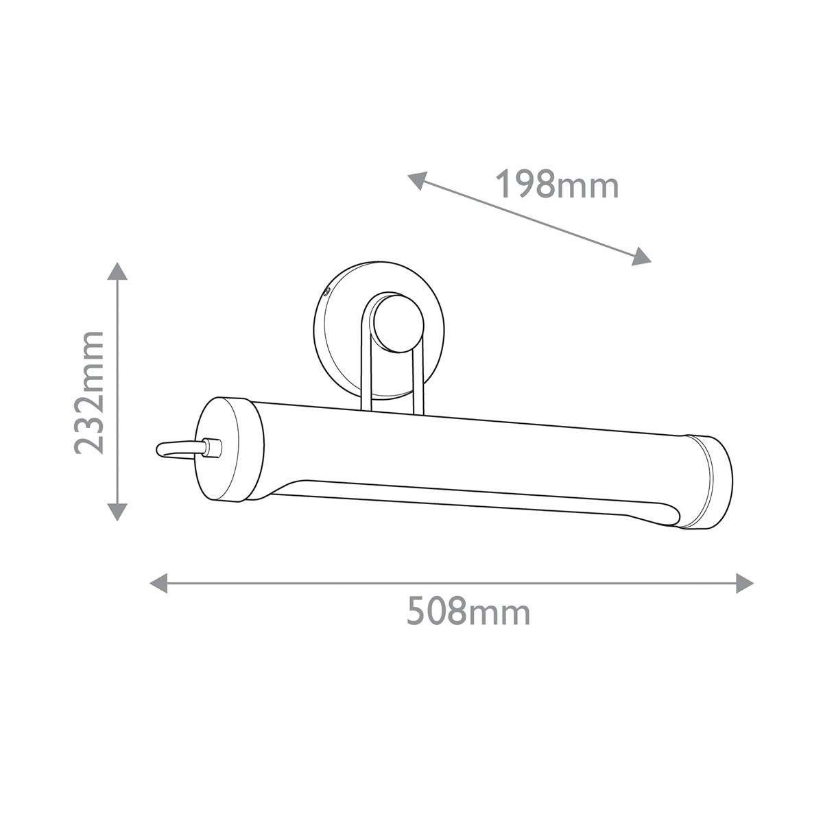 Светильник для картин цвета латунь с длинным цилиндрическим плафоном Alora в Воронеже