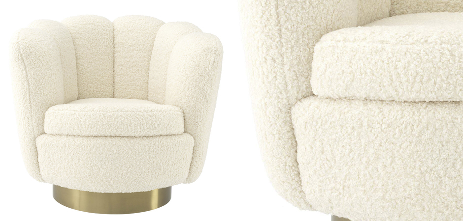 Кресло Eichholtz Swivel Chair Mirage cream Кресло Eichholtz Swivel Chair Mirage cream - Loft-Concept в Воронеже