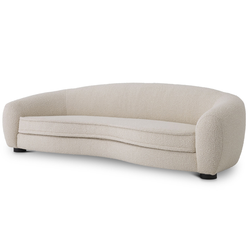 Диван Eichholtz Sofa Freud Boucle cream Кремовый Черный в Воронеже | Loft Concept 