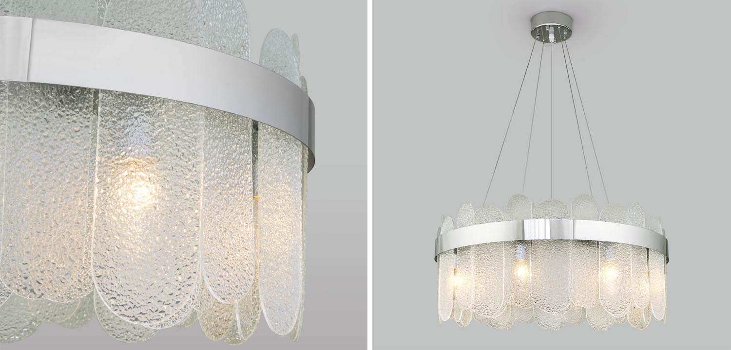 Люстра Decorative Oval Plates chrome - фото №1