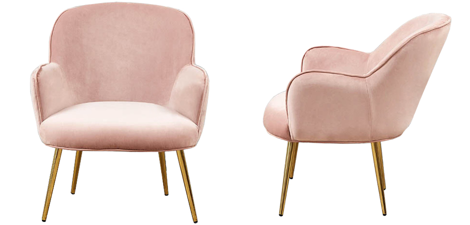 Кресло Waldeck Chair Light pink - фото №1