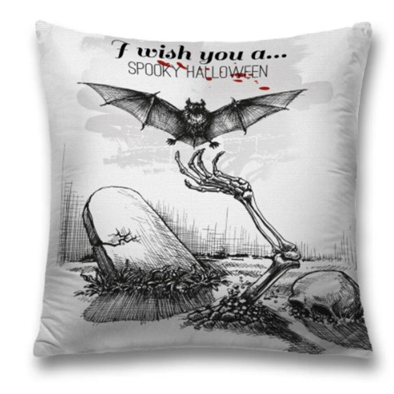 Подушка Spooky Halloween Черный Белый Подушка Spooky Halloween Черный Белый в Воронеже | Loft Concept