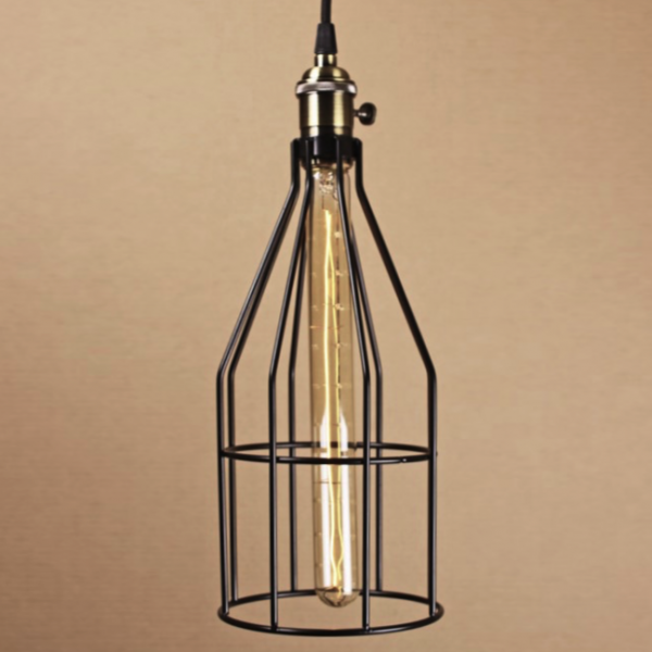 Подвесной светильник Wire Cage Pendant Twix Black Черный в Воронеже | Loft Concept 