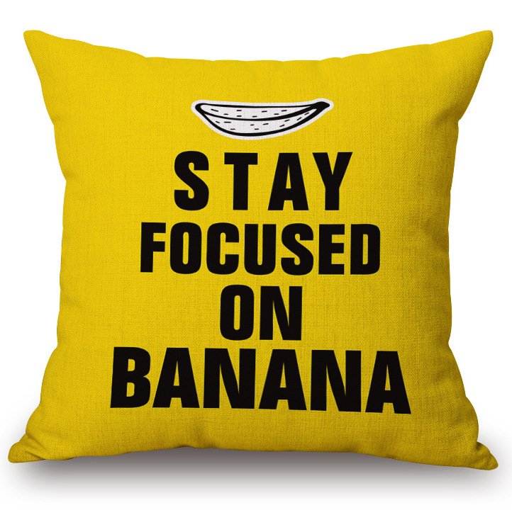 Декоративная подушка Stay Focused on Banana Желтый Декоративная подушка Stay Focused on Banana Желтый в Воронеже | Loft Concept