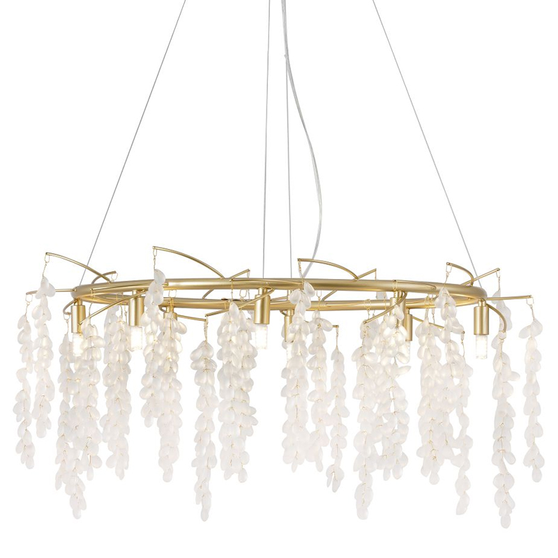Люстра с декором в виде виноградной грозди FAIRYTREE LIGHT Золотой Белый в Воронеже | Loft Concept 