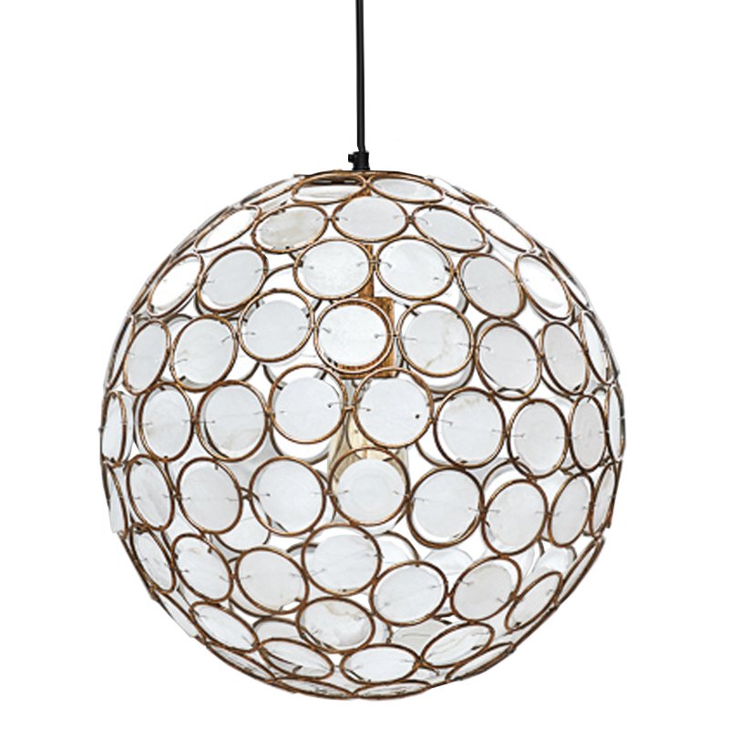 Seashell Ball pendant lamp  Белый Позолоченная ржавчина в Воронеже | Loft Concept 