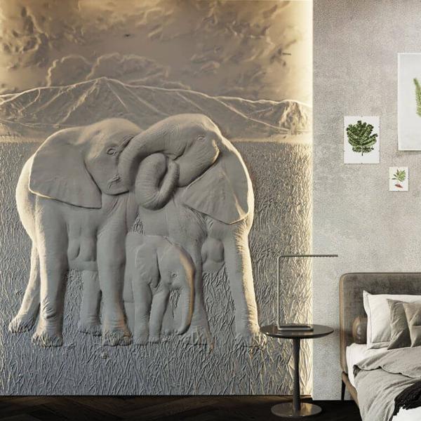 Барельеф ELEPHANTS  в Воронеже | Loft Concept 