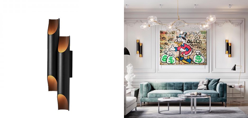 Бра Galliano Double by DELIGHTFULL Black Бра Galliano Double by DELIGHTFULL Black - Loft-Concept в Воронеже