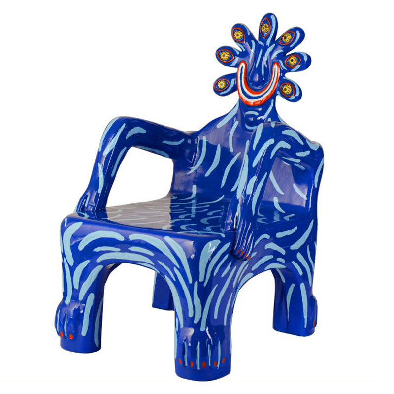 Кресло COBALT CREATURE ARMCHAIR Синий Мульти в Воронеже | Loft Concept 