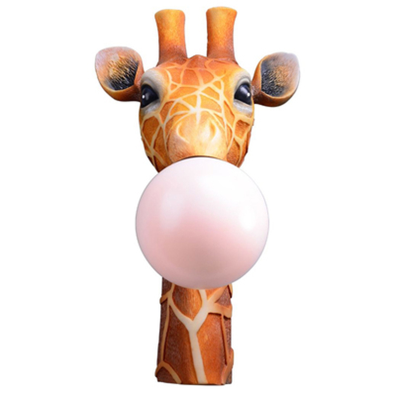 Бра для детской Жираф Bubble Gum Giraffe Wall Lamp Карамель Коричневый Розовый пастельный в Воронеже | Loft Concept 