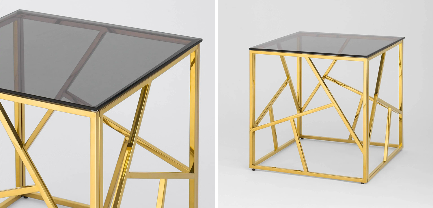 Стол приставной Geometry Serene Phoenix Gold - фото №1