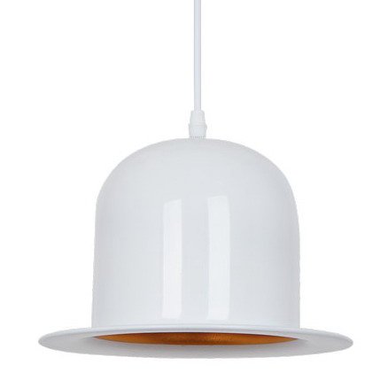 Подвесной светильник Pendant Lamp Banker Bowler Hat White II Белый в Воронеже | Loft Concept 