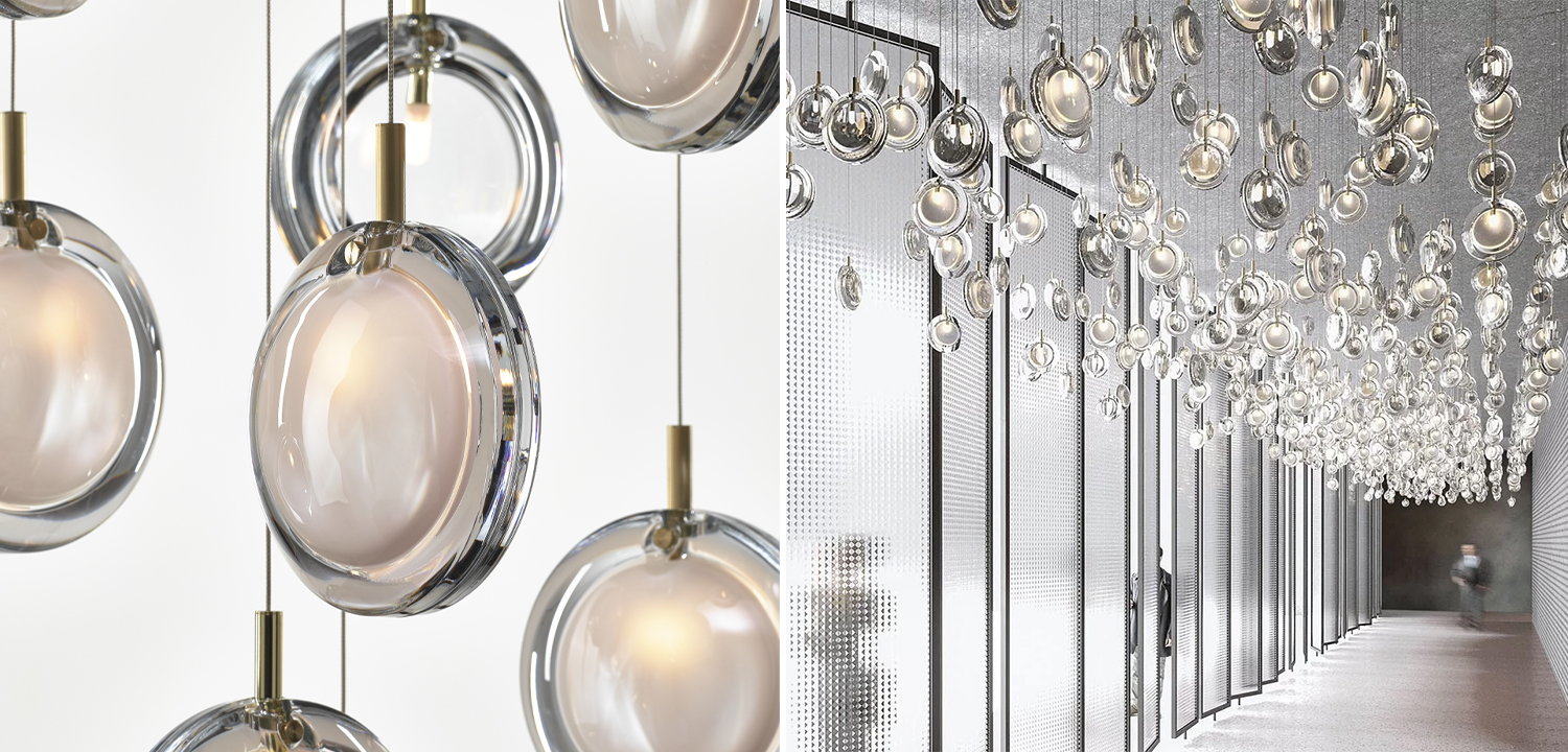 Светильник подвесной Lens белый в стиле Bomma - фото