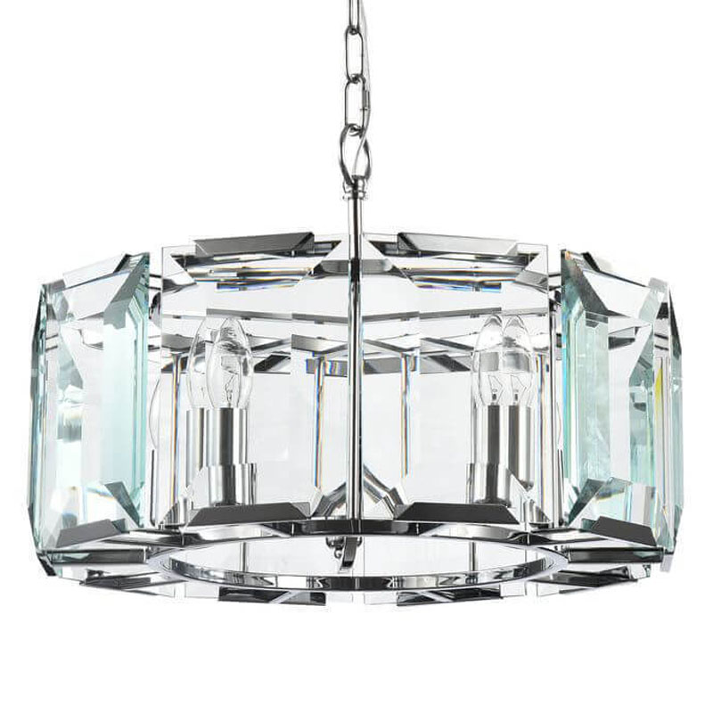 Люстра Lari Harlow Crystal Round Chandelier chrome 5 Хром в Воронеже | Loft Concept 