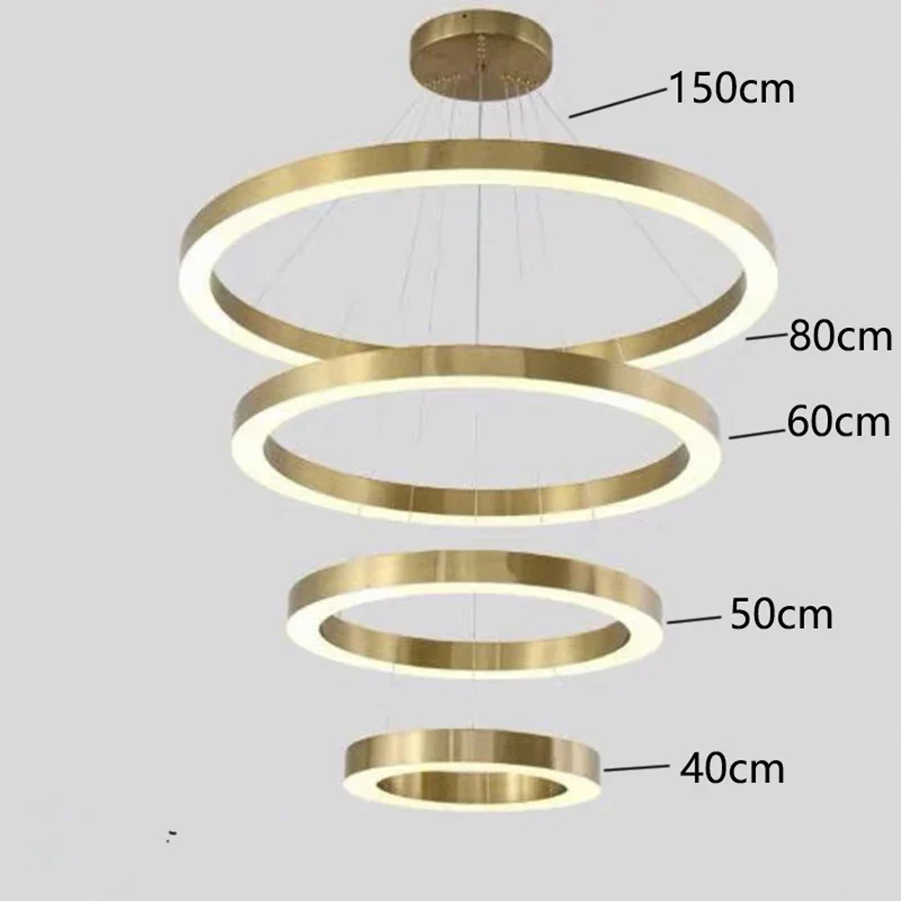 Люстра Light Ring Vertical Латунь в Воронеже