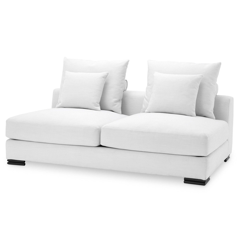 Диван Eichholtz Sofa Clifford 2-Seater white Белый Черный в Воронеже | Loft Concept 