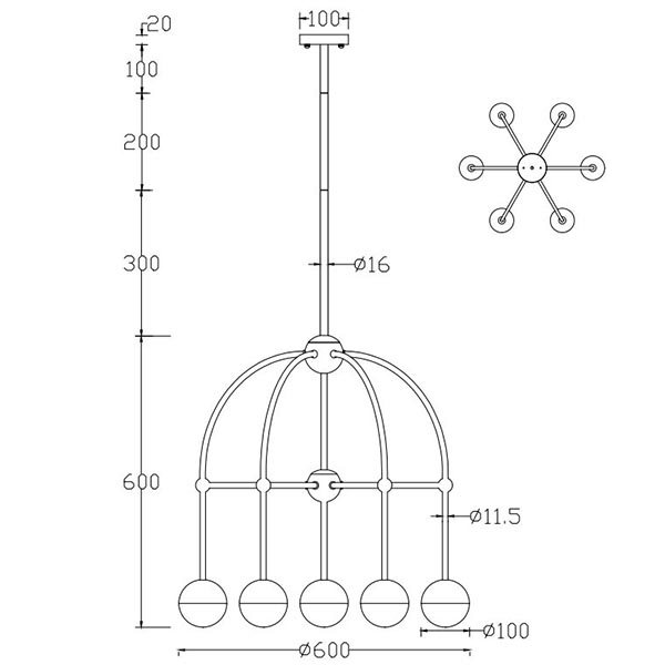 Люстра Heidy Bronze Chandelier 7 в Воронеже