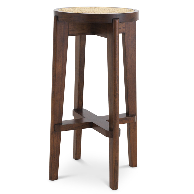 Барный стул Eichholtz Bar Stool Dareau brown Бежевый Коричневый в Воронеже | Loft Concept 