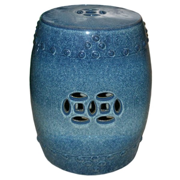 Китайский табурет ceramic garden stool blue AMBRE  Винтажный голубой в Воронеже | Loft Concept 