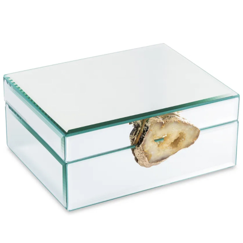 Шкатулка Glass Agate Box Зеркало Бежевый в Воронеже | Loft Concept 