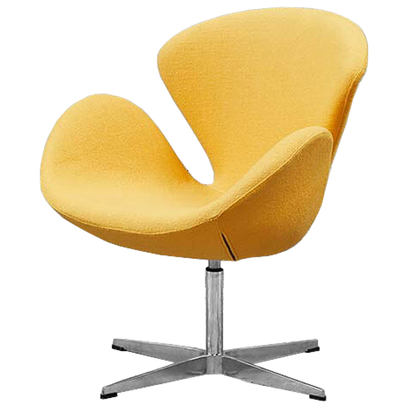 Кресло Swan Chair Yellow Желтый Хром в Воронеже | Loft Concept 