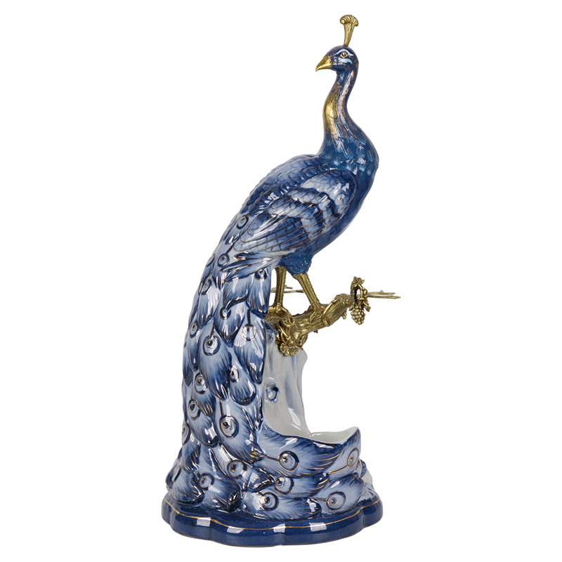 Статуэтка Peacock Blue White Синий Белый Бронза Статуэтка Peacock Blue White Синий Белый Бронза в Воронеже | Loft Concept