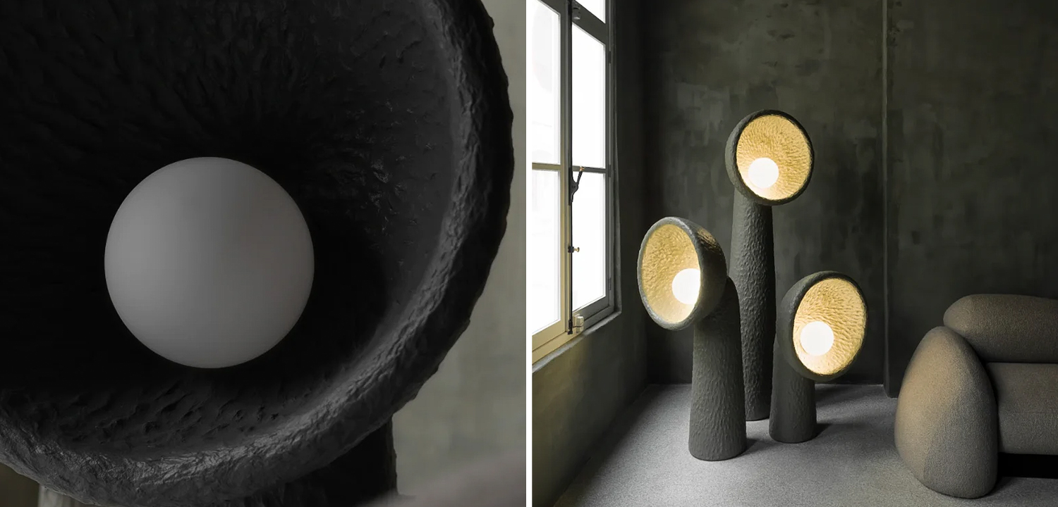 Лампа SONIAH MEDIUM FLOOR LAMP by FAINA Black - фото