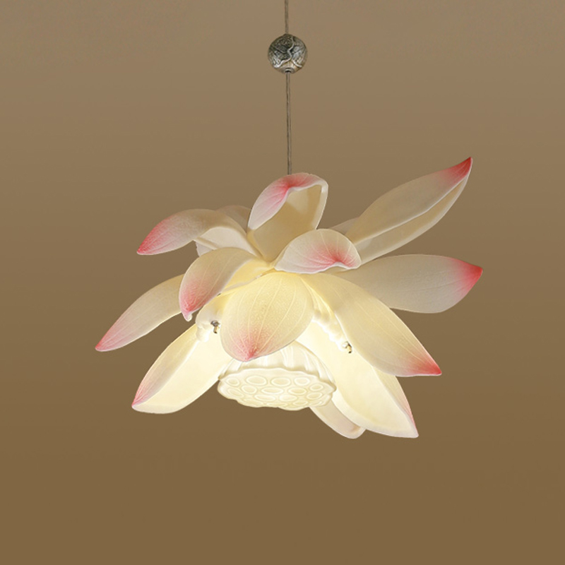 Подвесной светильник Lotus Flower Pendant Белый Розовый пастельный в Воронеже | Loft Concept 