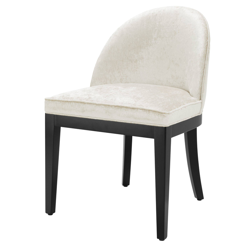 Стул Eichholtz Dining Chair Fallon Mirage off-white Белый Черный в Воронеже | Loft Concept 