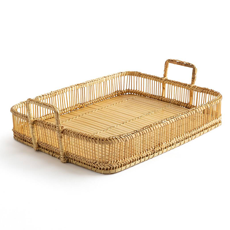 Поднос Wicker Bamboo Rattan Бежевый в Воронеже | Loft Concept 