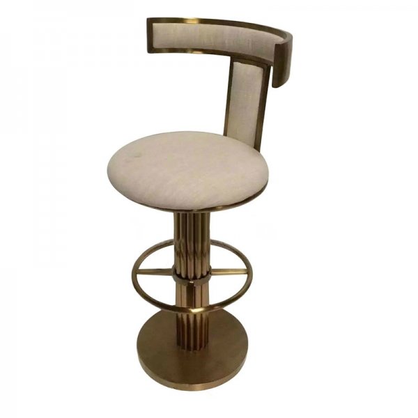 Барный стул Kelly Wearstler Marmont Bar Stool ivory ( слоновая кость ) Латунь в Воронеже | Loft Concept 