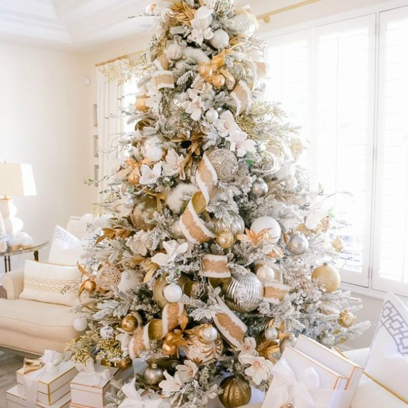 Дизайнерская Елка Премиум с Золотым Декором Christmas Tree Golden Tale Кремовый Белый Золотой Дизайнерская Елка Премиум с Золотым Декором Christmas Tree Golden Tale Кремовый Белый Золотой в Воронеже | Loft Concept