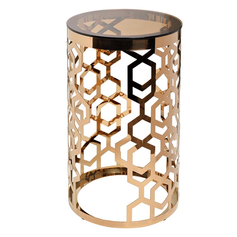 Подставка Yen Geometry pink gold cylinder 70 Глянцевое золото в Воронеже | Loft Concept 