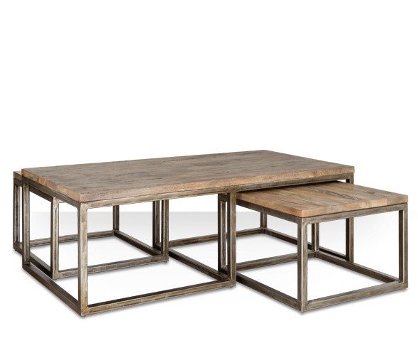 Журнальный стол Industrial Metal Rust Triple Table  в Воронеже | Loft Concept 