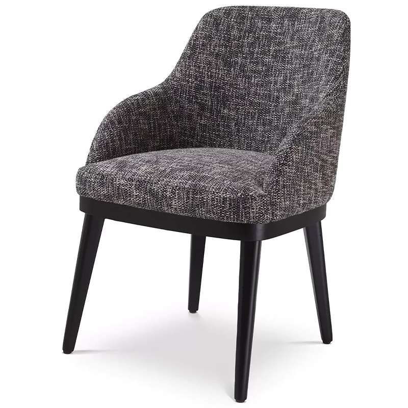 Стул Eichholtz Dining Chair Costa Cambon Black Серый Черный в Воронеже | Loft Concept 