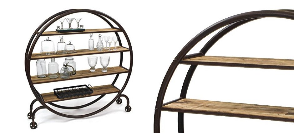 Стеллаж Industrial Metal Round Bookshelf Стеллаж Industrial Metal Round Bookshelf - Loft-Concept в Воронеже