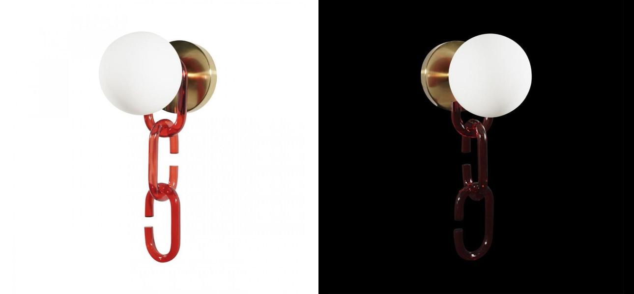 Бра с декоративной цепью Brooklyn Studio Red - фото