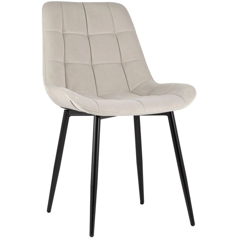 Стул NANCY Chair Молочный Цвет Черные Ножки Молочный Черный Стул NANCY Chair Молочный Цвет Черные Ножки Молочный Черный в Воронеже | Loft Concept