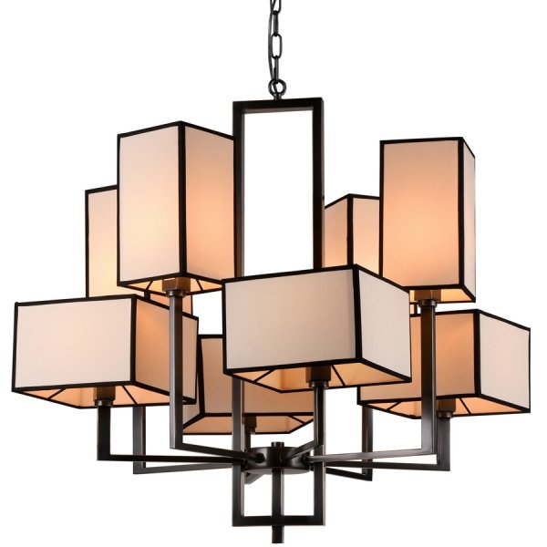 Люстра Cubismus Chandelier 8 Черный Кремовый в Воронеже | Loft Concept 