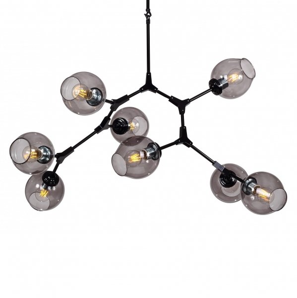 Люстра branching bubble Chandelier 8 Black Черный Серый в Воронеже | Loft Concept 