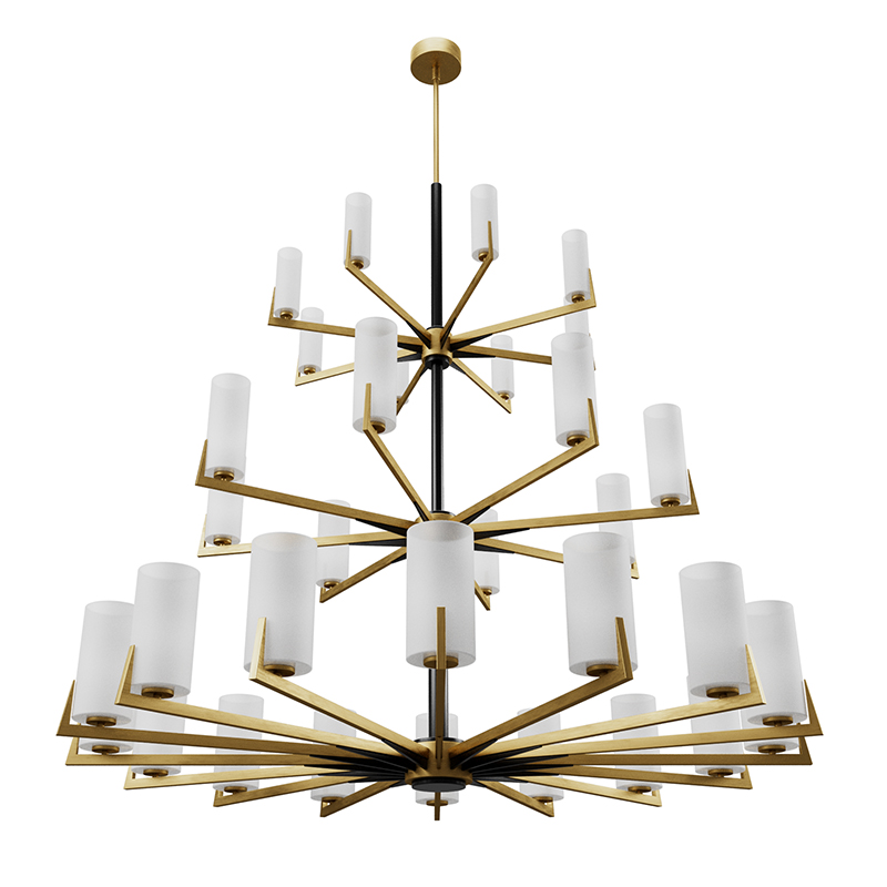 Большая люстра из латуни Brass Candle Латунь Белый Черный Большая люстра из латуни Brass Candle Латунь Белый Черный в Воронеже | Loft Concept